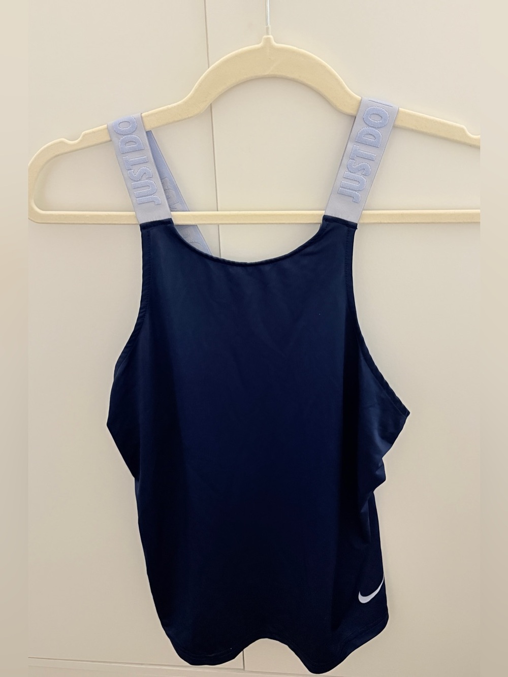 Nike Navy Tank Top with Light Purple Branded Straps
